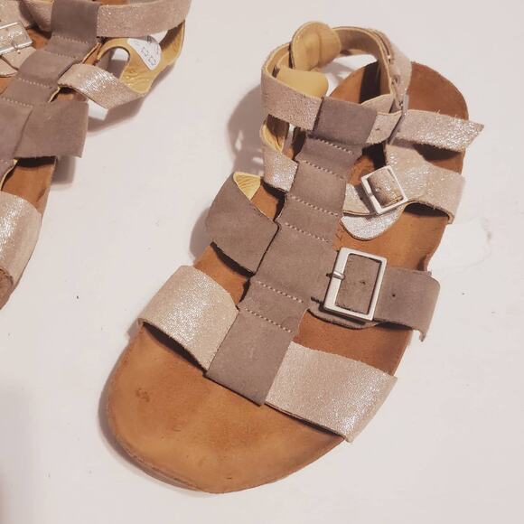 Haflinger Mara Slingback Sandal Gladiator Gold Bronze Size 37/6 - Picture 7 of 10